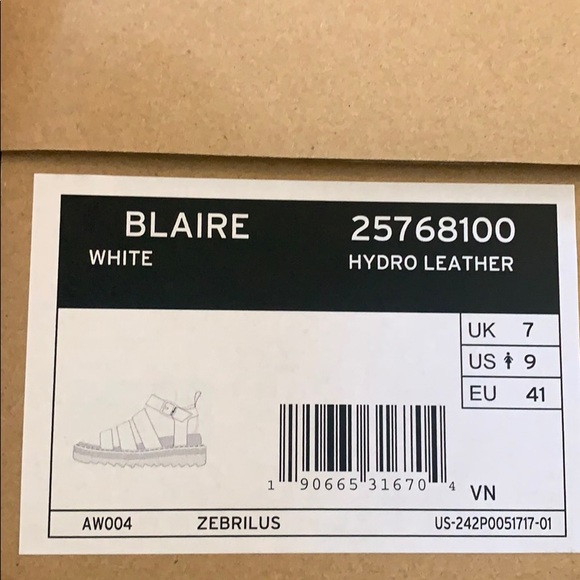 Dr. Martens Blaire White Hydro Leather Sandal - Picture 5 of 5